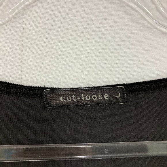 Cut Loose Tunic Large Black Velvet Silk Blend Soft Oversized Comfy Minimalist - Picture 2 of 9